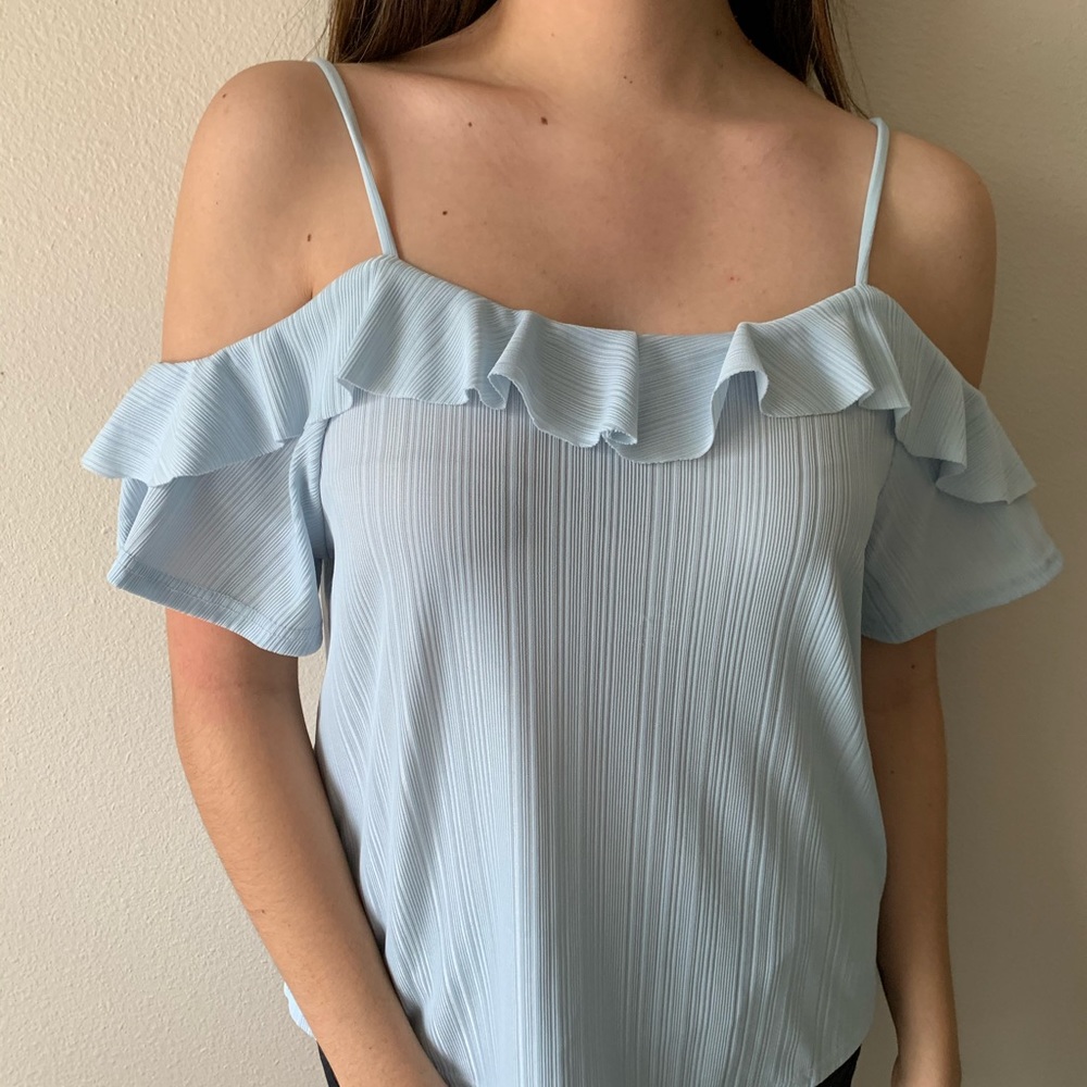Light Blue Textured Top
